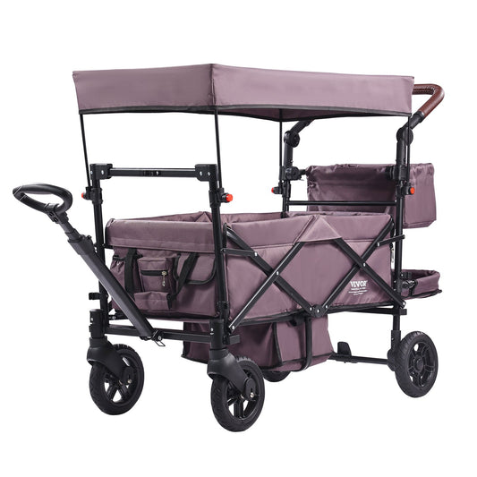 Wagon Stroller for 2 Kids – Dark Purple