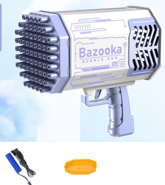 69 Holes Bubbles Machine Gun Shape Automatic Blower With Light