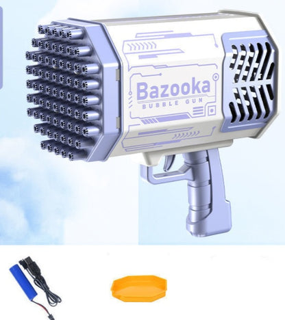 69 Holes Bubbles Machine Gun Shape Automatic Blower With Light