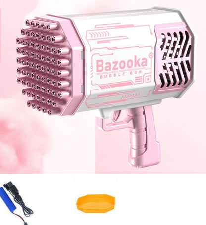 69 Holes Bubbles Machine Gun Shape Automatic Blower With Light