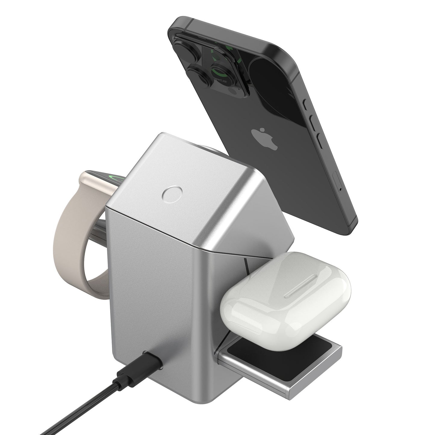 New 3-in-1 Wireless Charger Auto-Rotating Dock