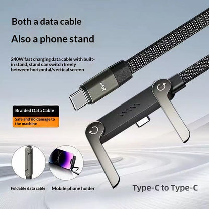 240W Fast-Charging Foldable Stand Data Cable
