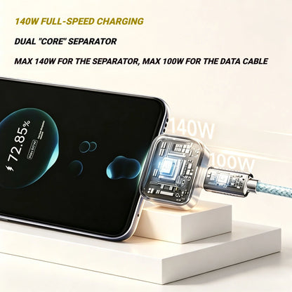140W Fast Charger Auto Cuts Power Ejects Phone When Fully Charged