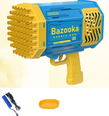69 Holes Bubbles Machine Gun Shape Automatic Blower With Light