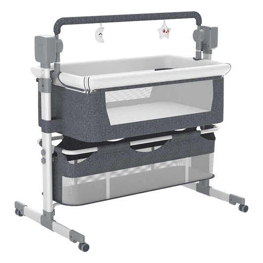 Portable Baby Bed Electric Bassinet Splicing Bed
