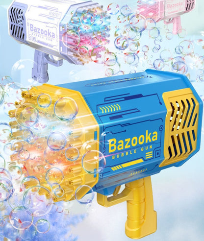 69 Holes Bubbles Machine Gun Shape Automatic Blower With Light